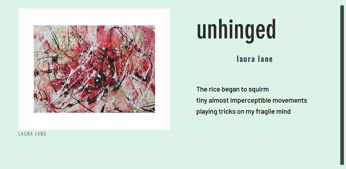 Unhinged Poem by Laura Lane